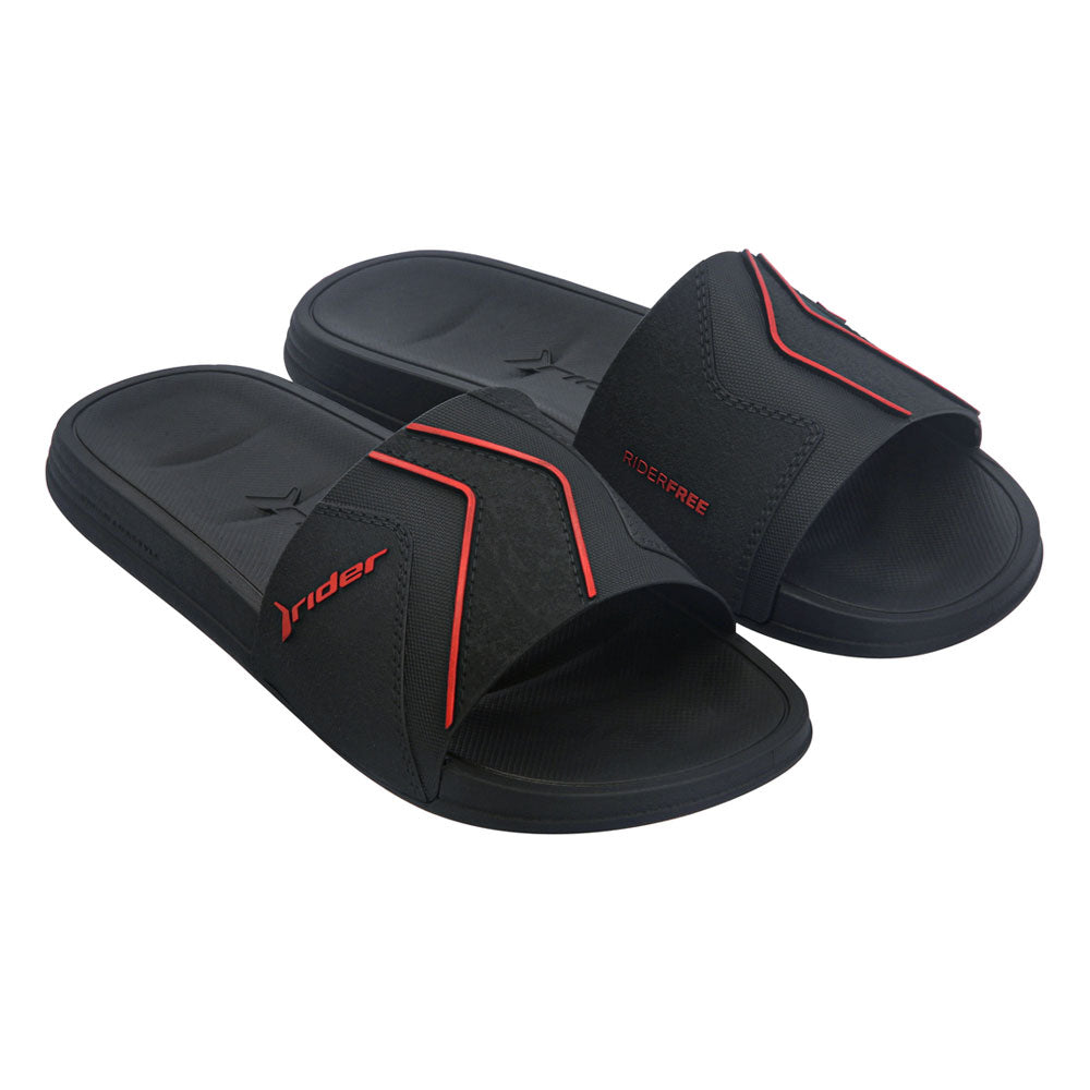 Sandalia Rider para Hombre Free Slide Ad Negro/Rojo – SPORT MASTERS