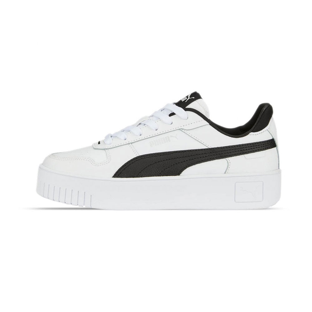 Tenis puma negro store con blanco mujer