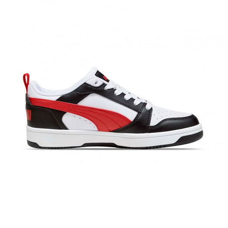 Tenis Puma para Hombre Rebound V6 Low Blanco-Negro-Rojo