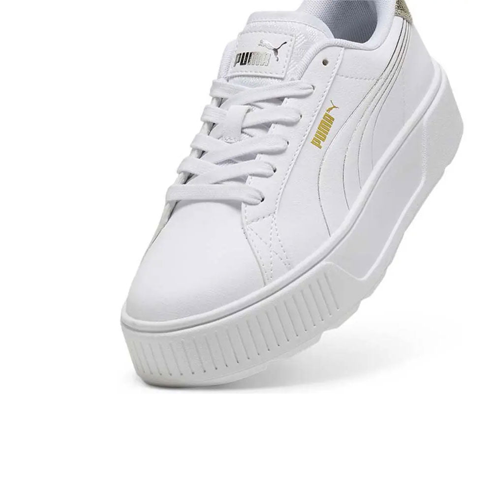 Tenis Puma para Mujer Karmen Metallic Shine Blanco Plata Dorado SPORT MASTERS