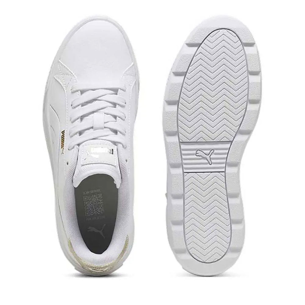 Tenis Puma para Mujer Karmen Metallic Shine Blanco-Plata-Dorado