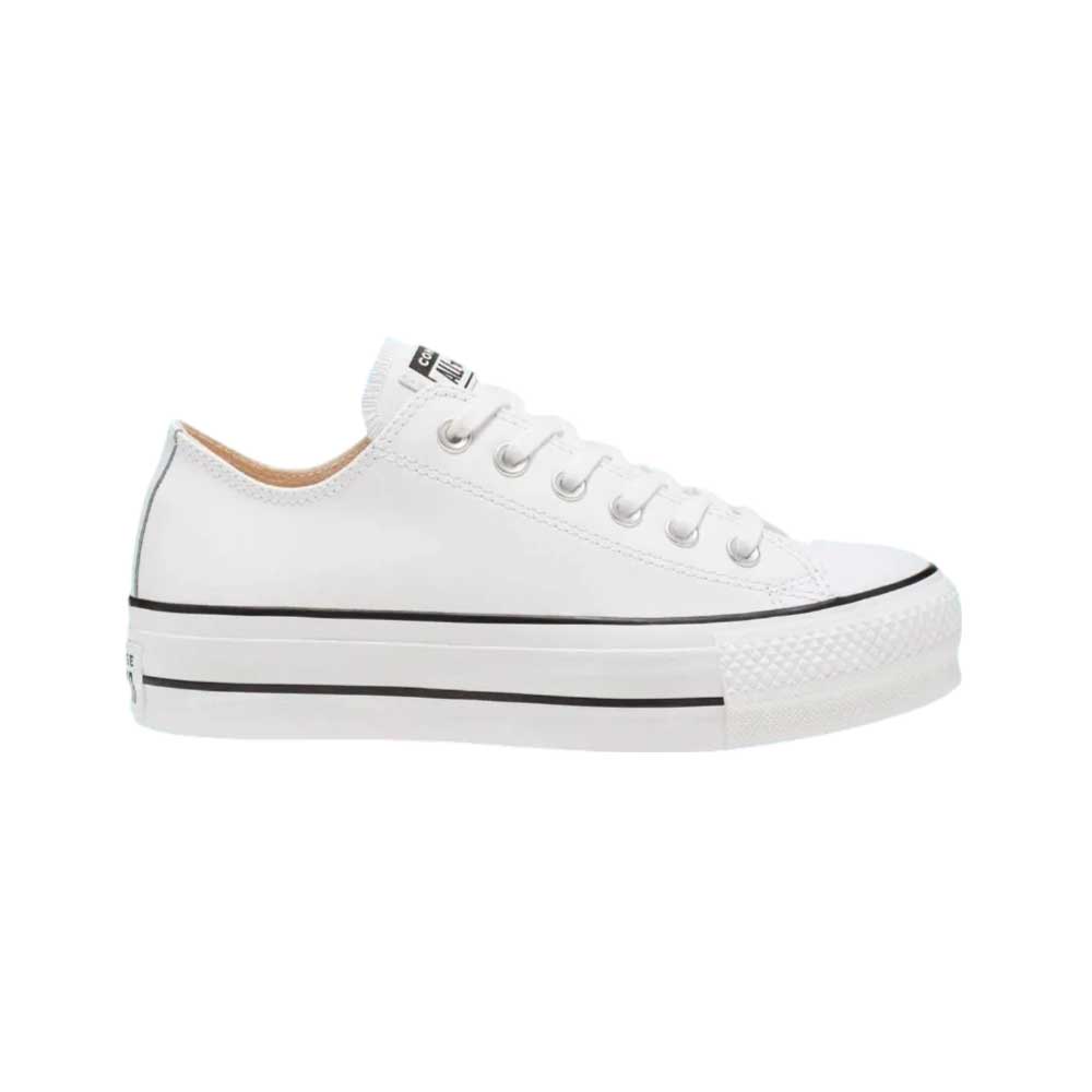 Tenis Converse para Mujer Plataforma Lift Choclo de Piel Blanco