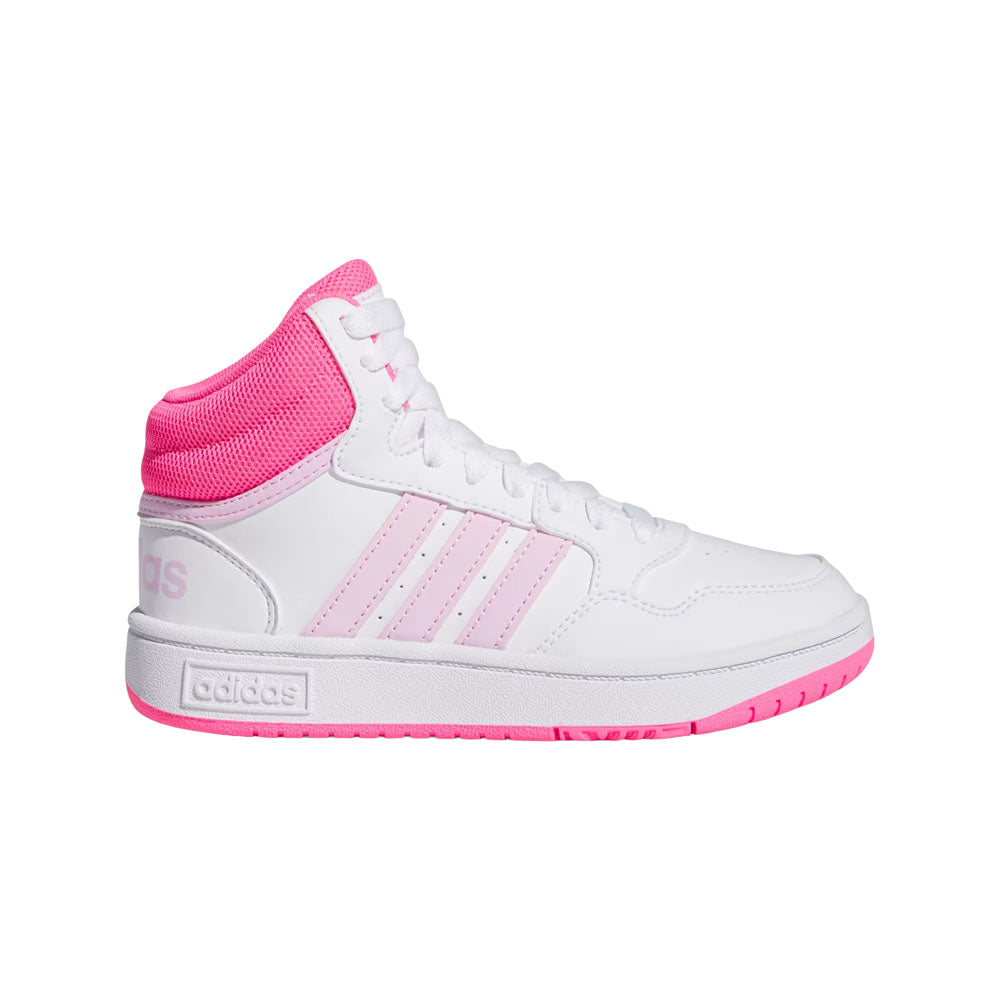 Calzado Adidas Niño Hoops Mid 3.0 K If2722 Blanco Rosa