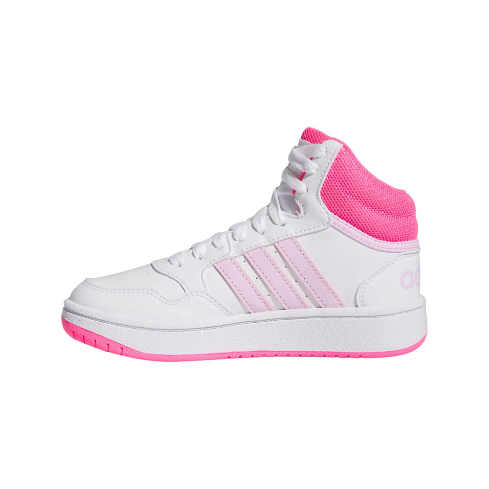 Calzado Adidas Niño Hoops Mid 3.0 K If2722 Blanco Rosa