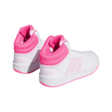 Calzado Adidas Niño Hoops Mid 3.0 K If2722 Blanco Rosa