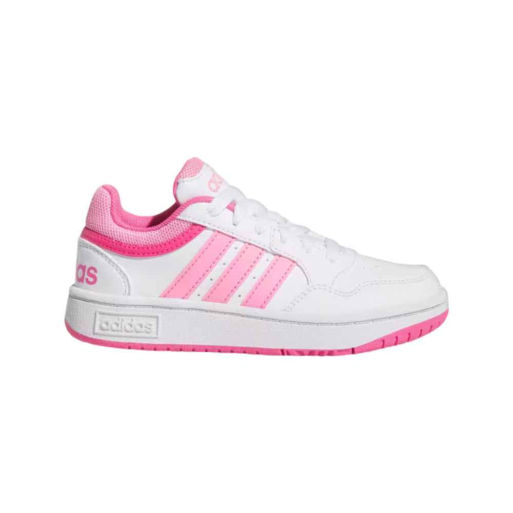 Tenis Adidas Niño Hoops 3.0 K Blanco Rosa