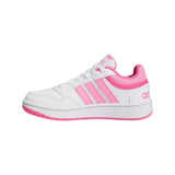 Tenis Adidas Niño Hoops 3.0 K Blanco Rosa