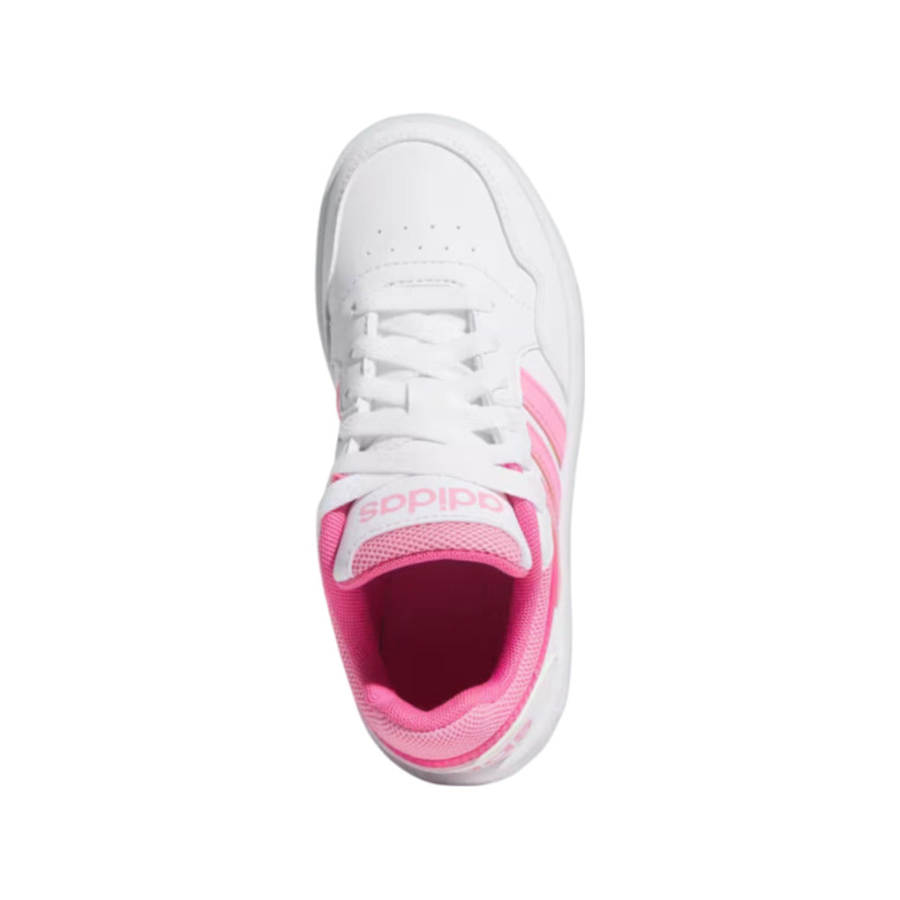 Tenis Adidas Niño Hoops 3.0 K Blanco Rosa