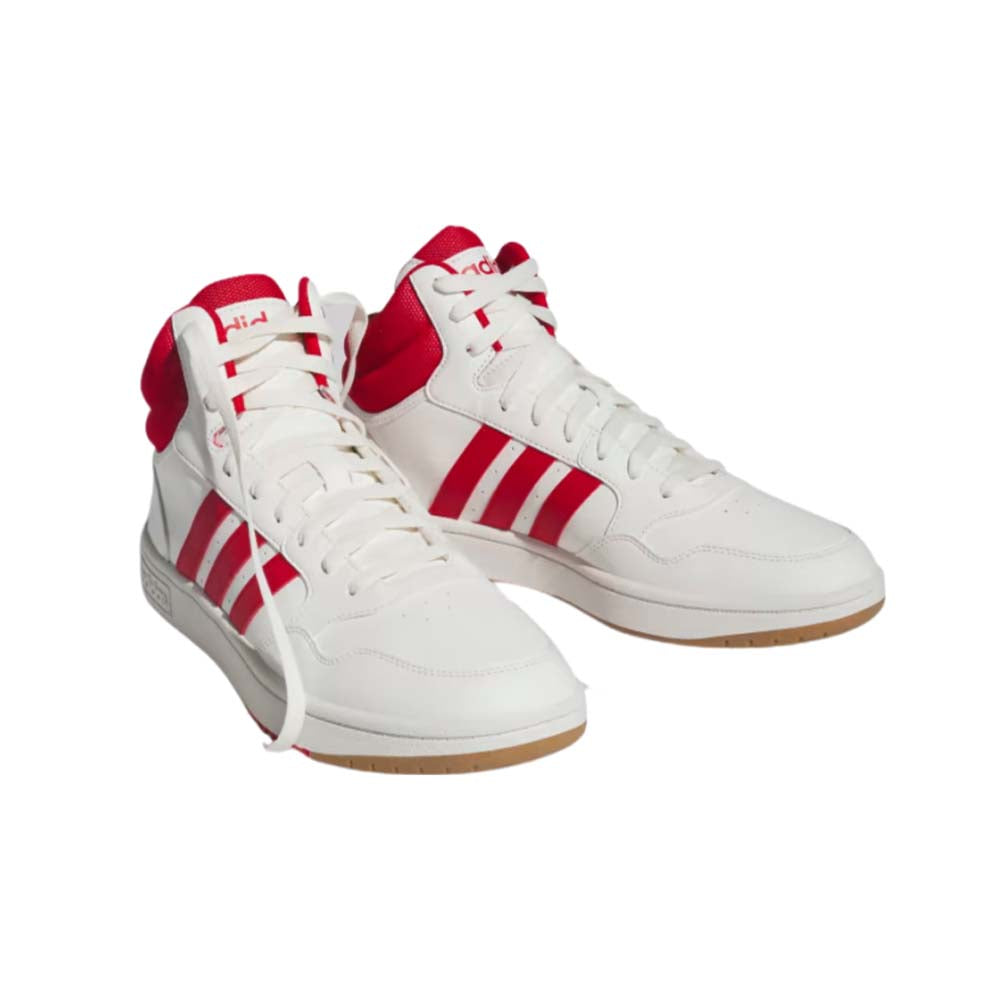 Calzado Adidas Hombre Hoops 3.0 Mid Ig5569 Blanco Rojo