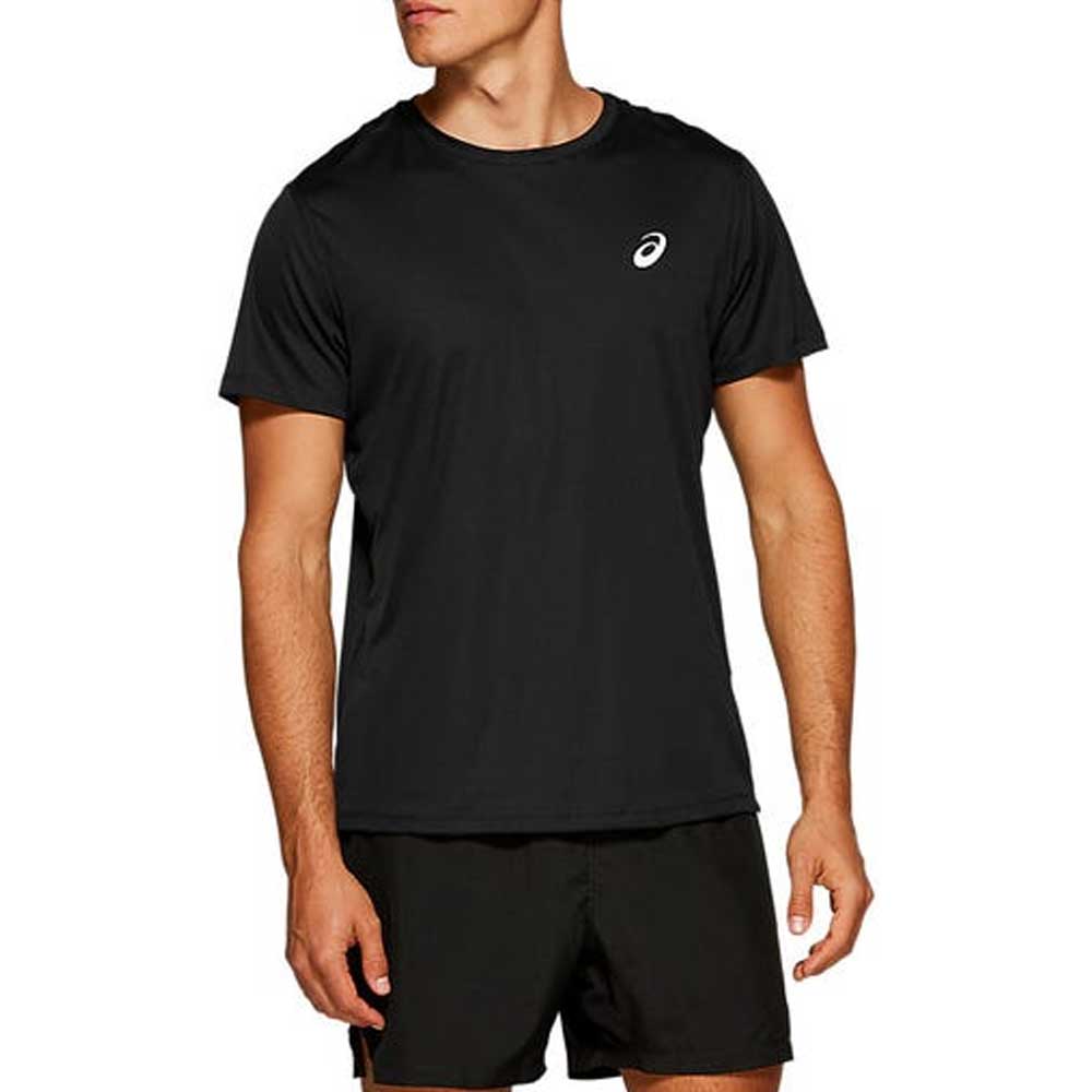 Playera Manga Corta Asics para Hombre Silver SS Top Negro