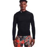 Playera Manga Larga Under Armour para Hombre HG Armour Compression Mock Negro