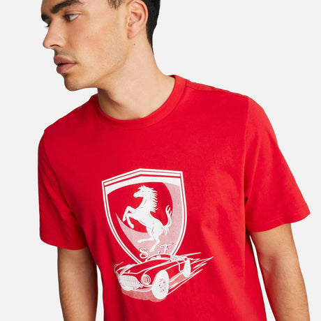 Playera Manga Corta Puma para Hombre Ferrari Race Big Shield Tee Tonal