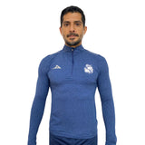 Playera Pirma Hombre Medio Cierre Club Puebla 23-24 Azul