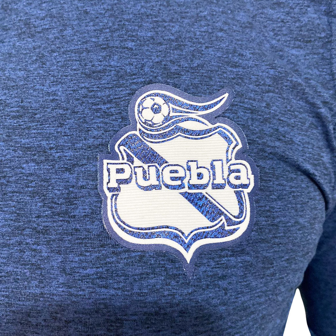 Playera Pirma Hombre Medio Cierre Club Puebla 23-24 Azul