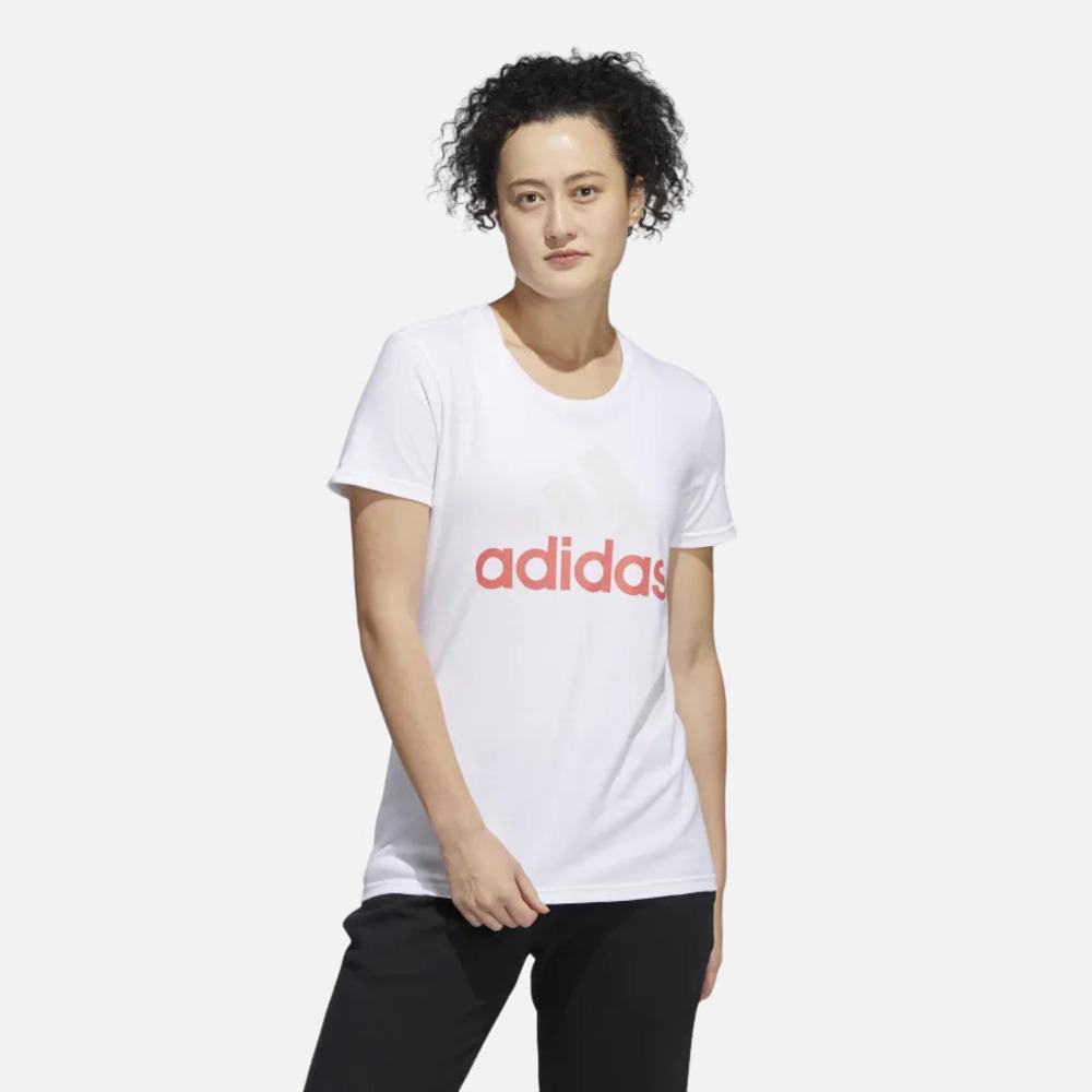 Playera Adidas Mujeres W Basic Bos Tee Blanco