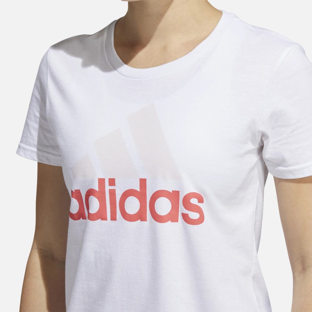 Playera Adidas Mujeres W Basic Bos Tee Blanco