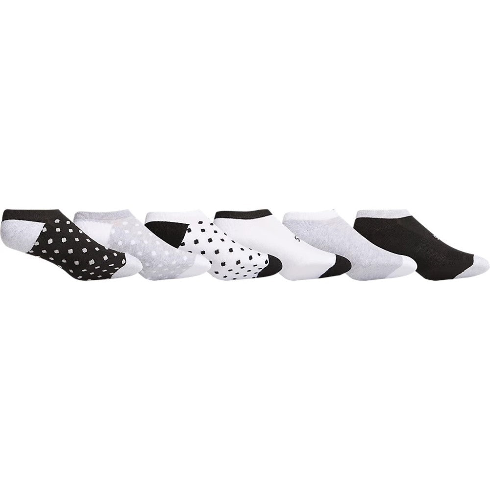 Calcetas Asics para Mujer Accelerate 6 pack Negro/Blanco