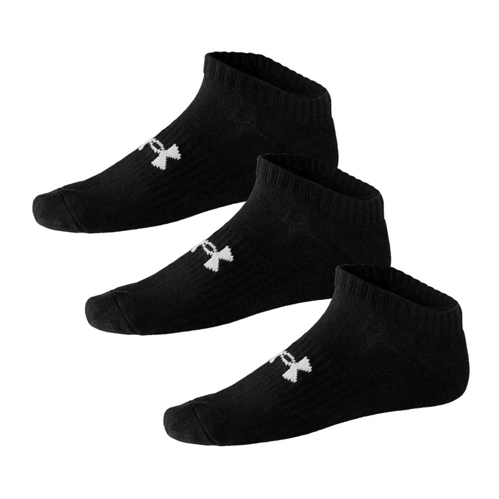 Calcetas Invisibles Under Armour Unisex Core No Show 3 pack Negro