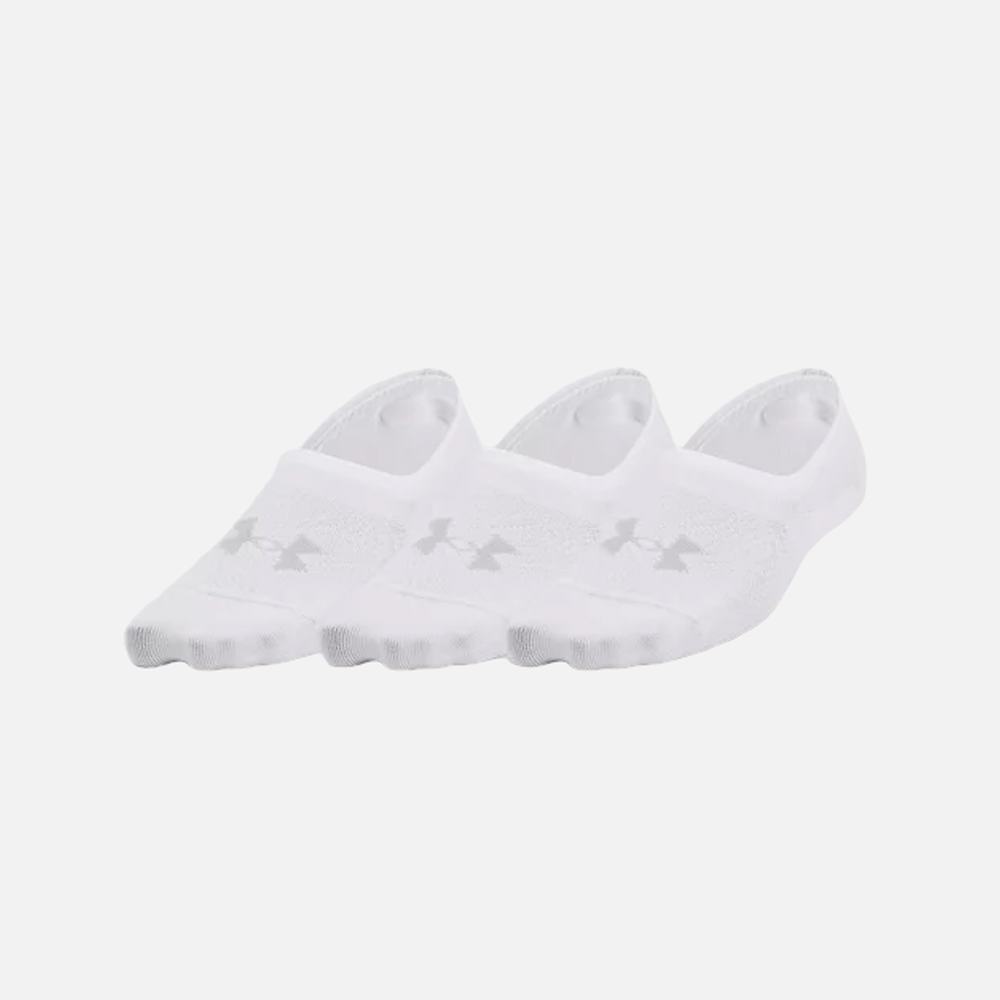Calcetas Invisibles Under Armour para Mujer  Breathe Lite Ultra Low 3 pack Blanco